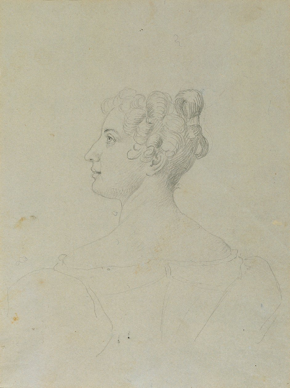 Female Portrait Study by Johann Peter Krafft