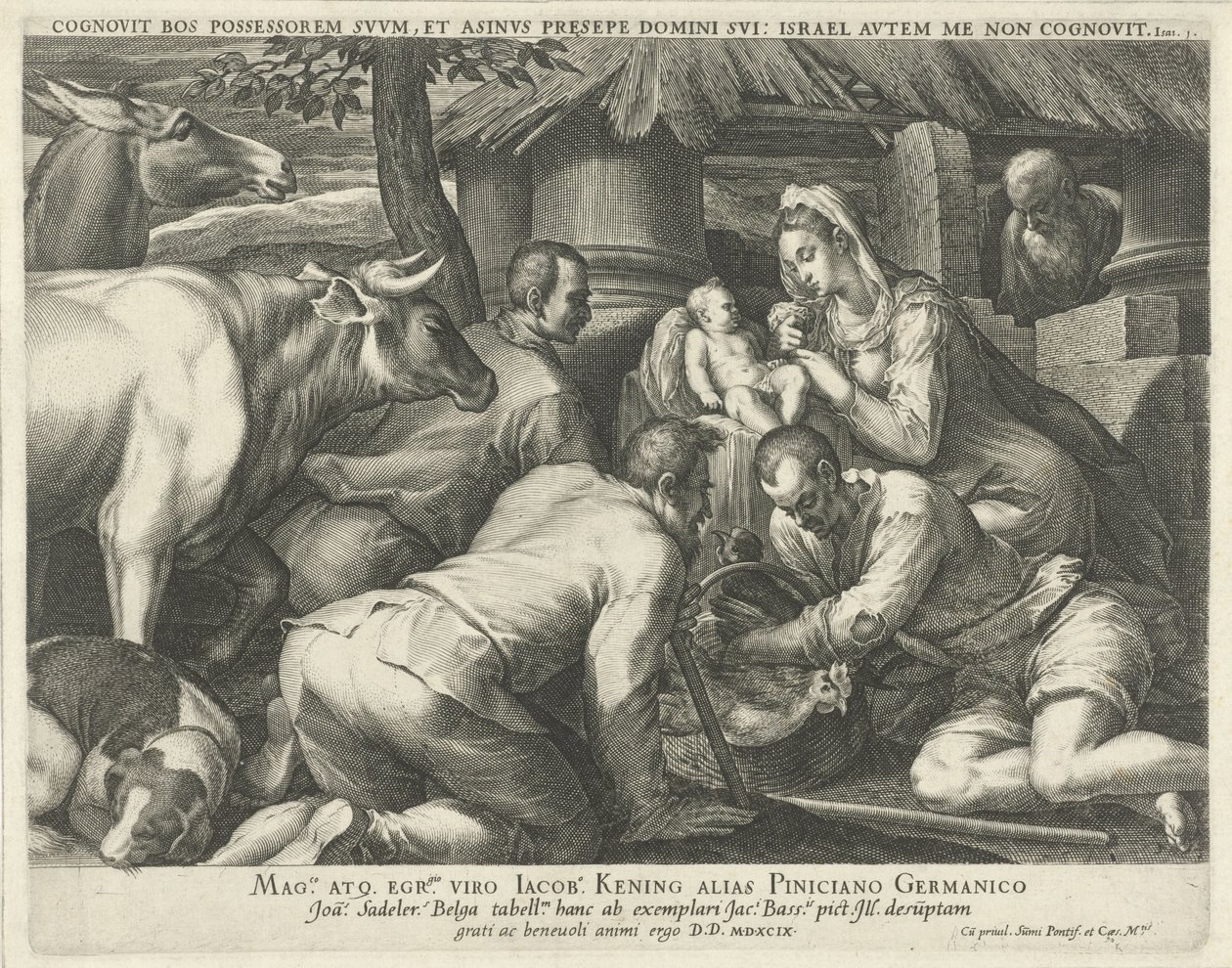 Adoration of the shepherds by Johann Sadeler (I)