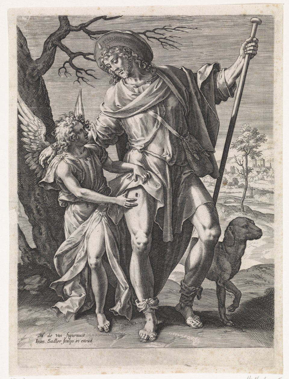 Saint Roch by Johann Sadeler (I)