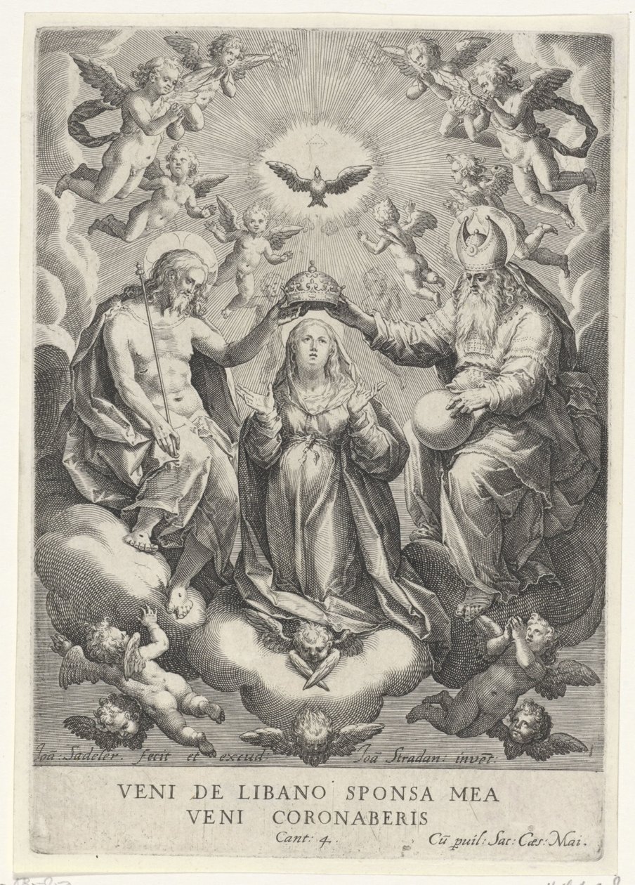 Coronation of Mary with Choirs of Angels by Johann Sadeler (I)