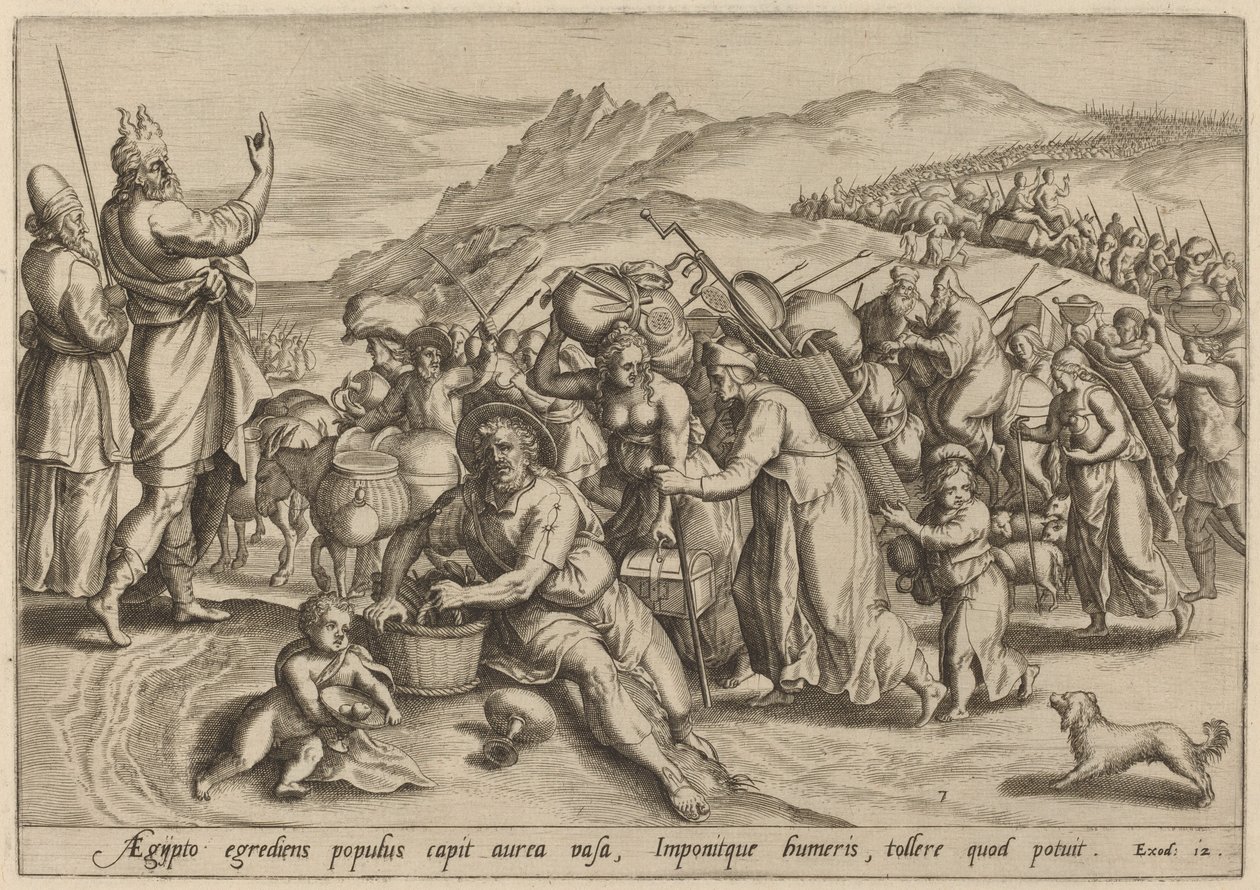 The Exodus from Egypt by Johann Sadeler I