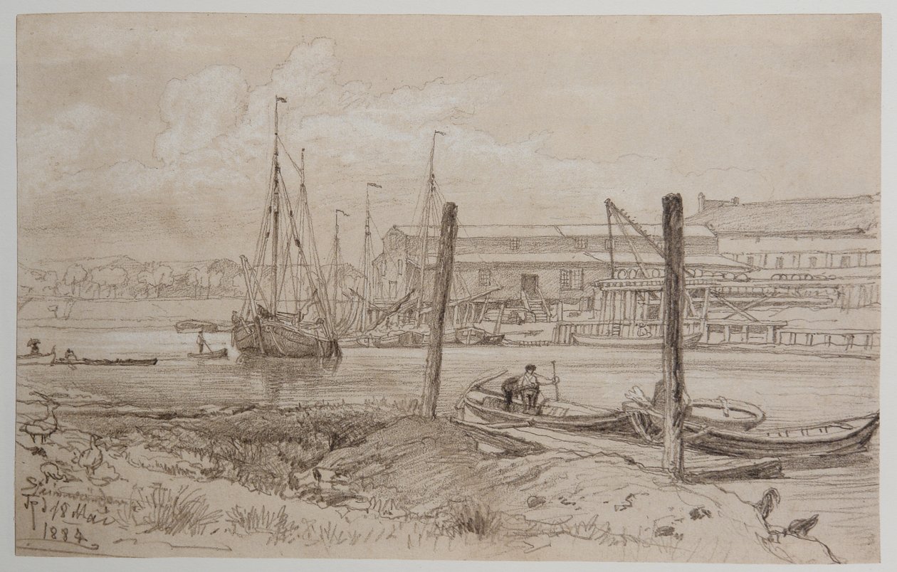 At Reiherstieg by Johann Theobald Riefesell