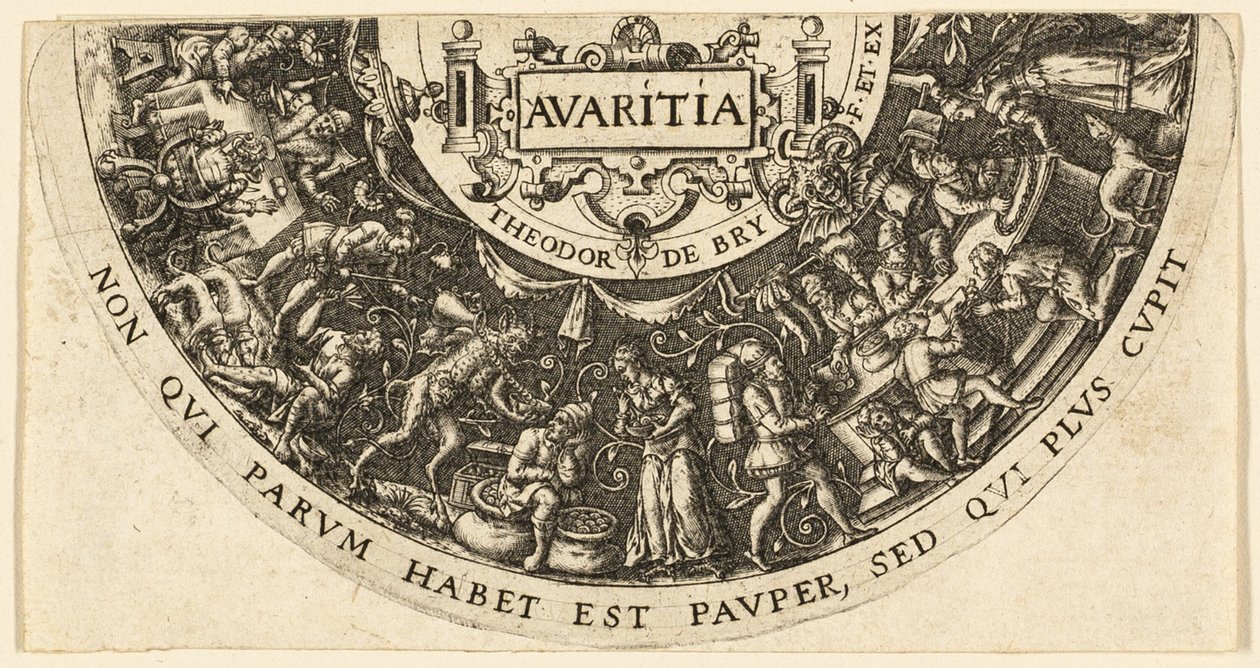 Avarice by Johann Theodor de Bry