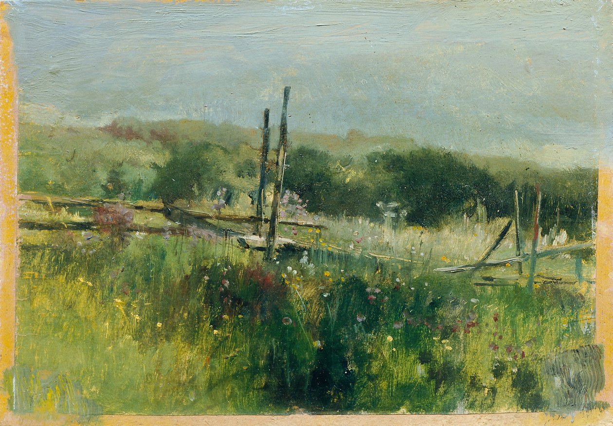 Meadow with Fence by Johann  Till der Jüngere