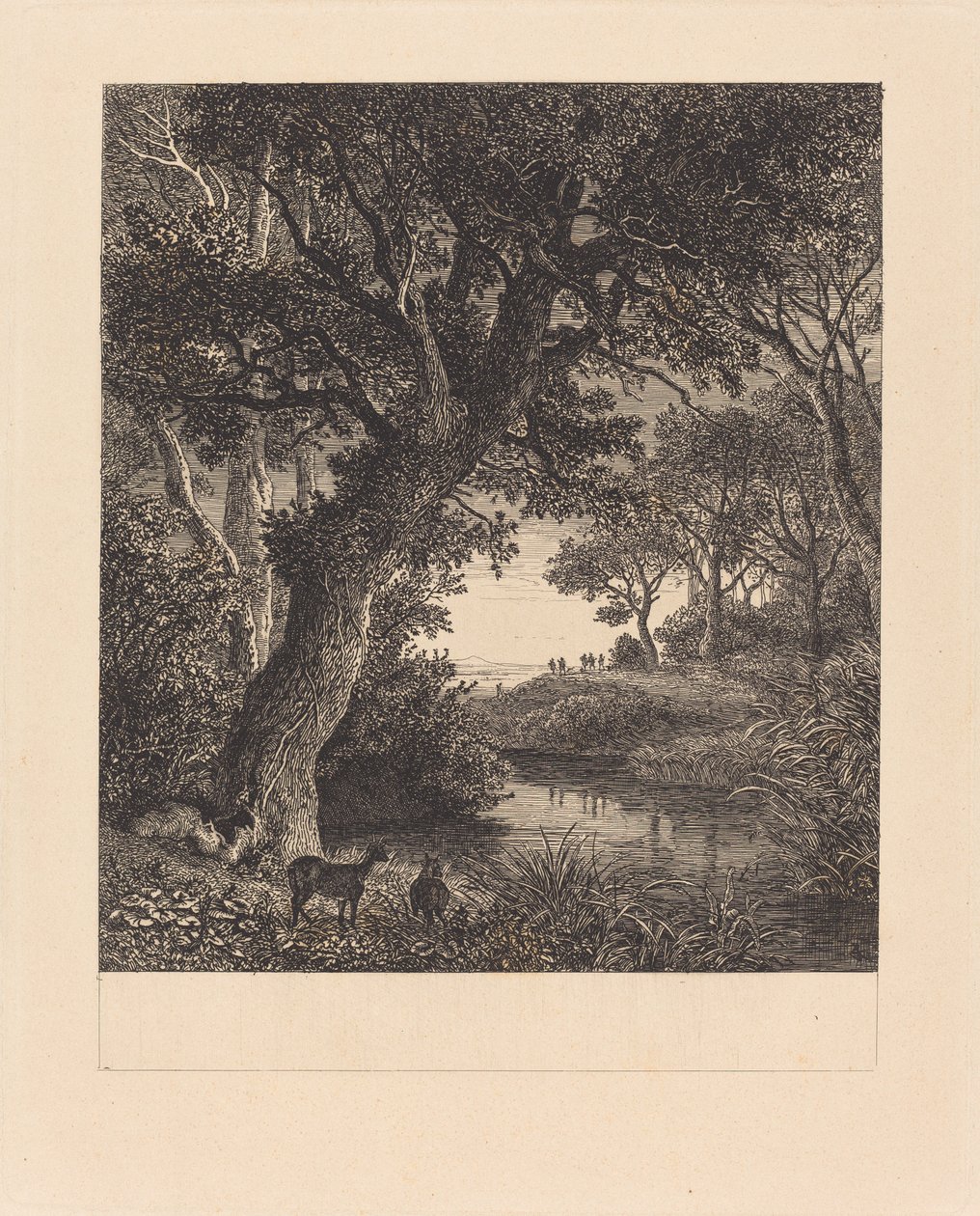 Hunters Leaving a Forest by Johann Wilhelm Schirmer