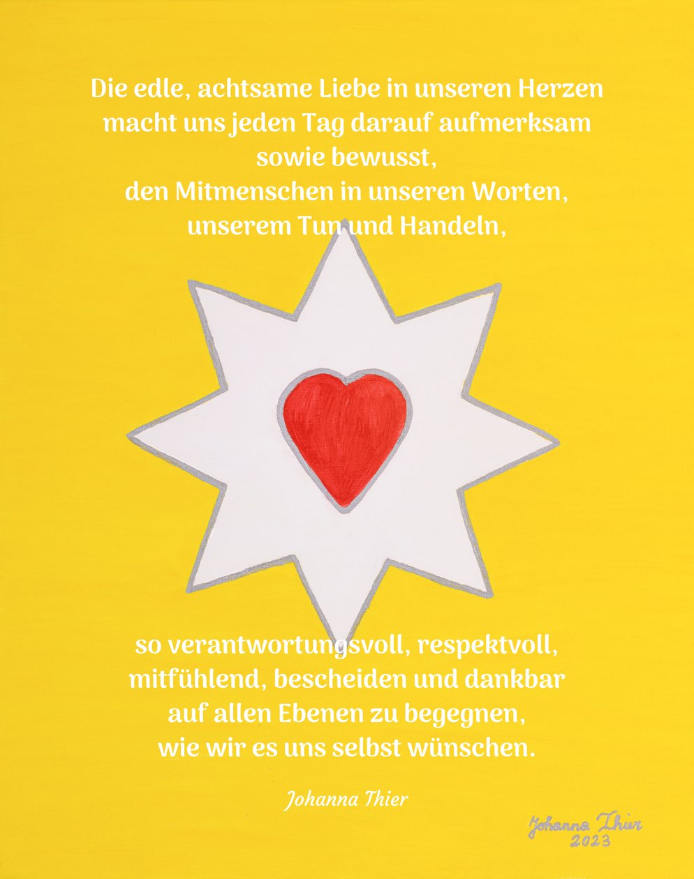 The Joy-Bringing Heart Love Star - Version 1 by Johanna Thier