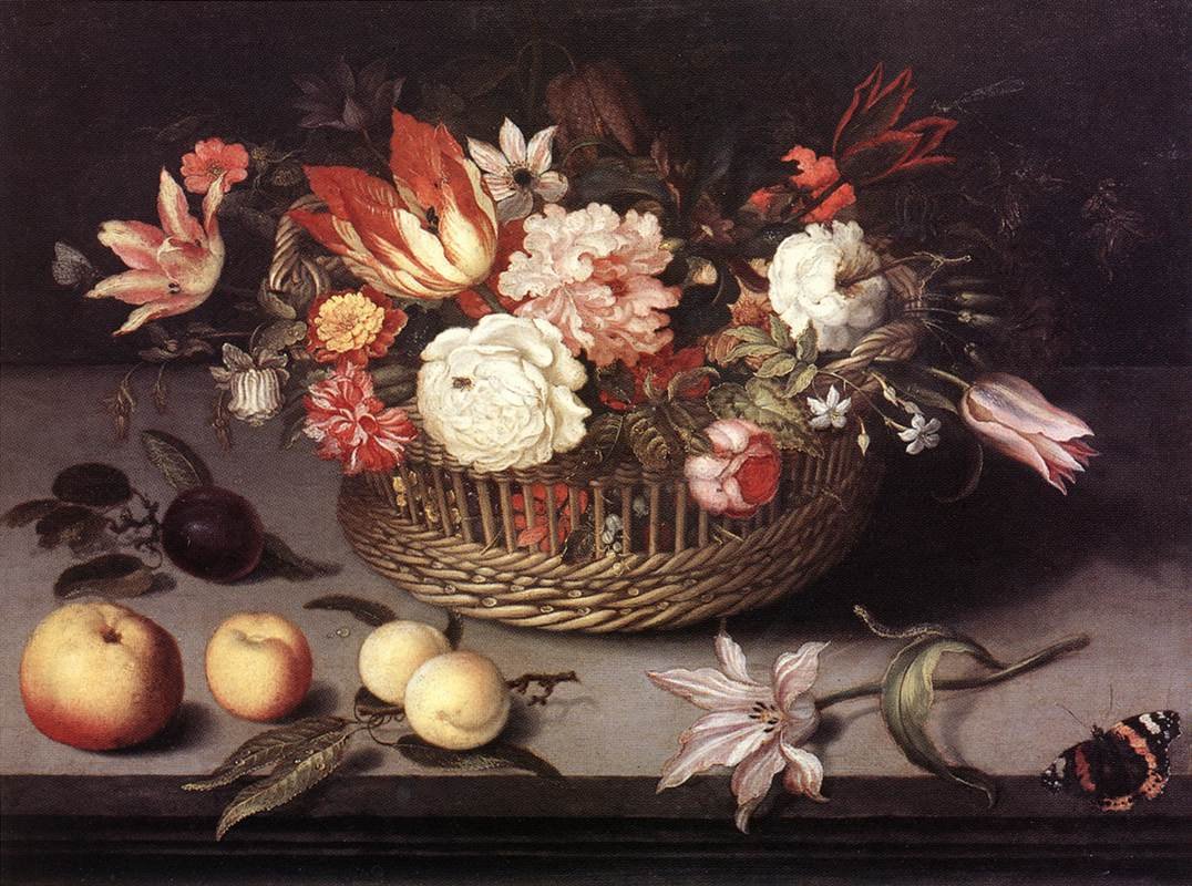 Basket of Flowers by Johannes Bosschaert