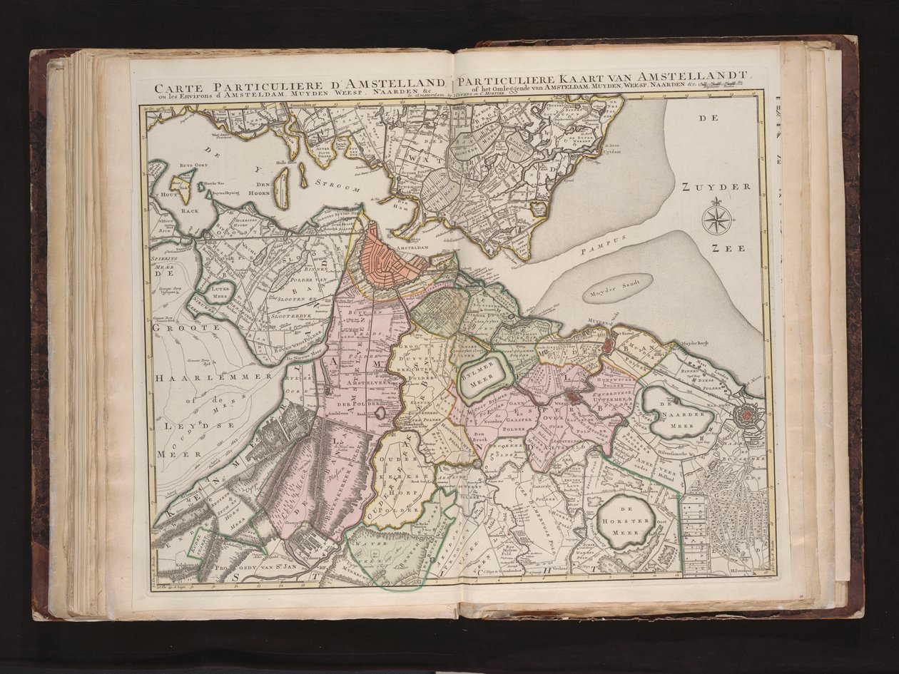 Particular Map of Amstelland, or the Surroundings of Amsterdam, Muyden, Weesp, Naarden by Johannes Condet