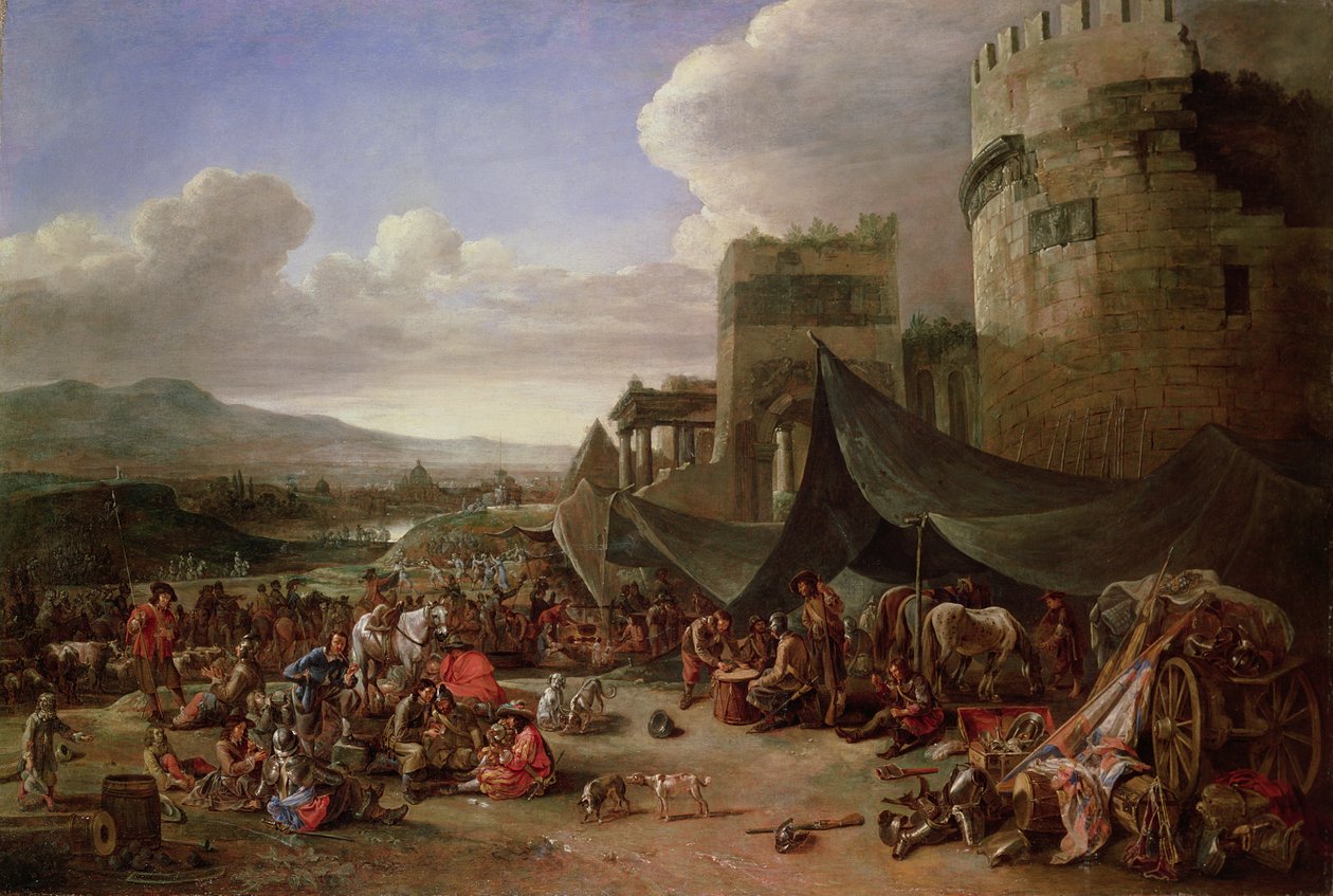 The Sack of Rome in 1527 by Johannes Lingelbach