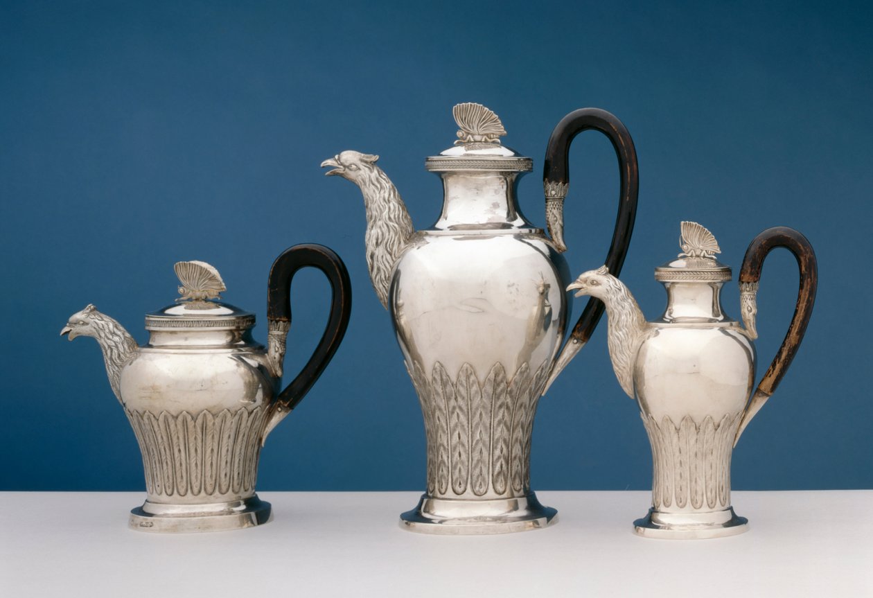 Three Teapots, 1811-20 by Johannes Ostheim