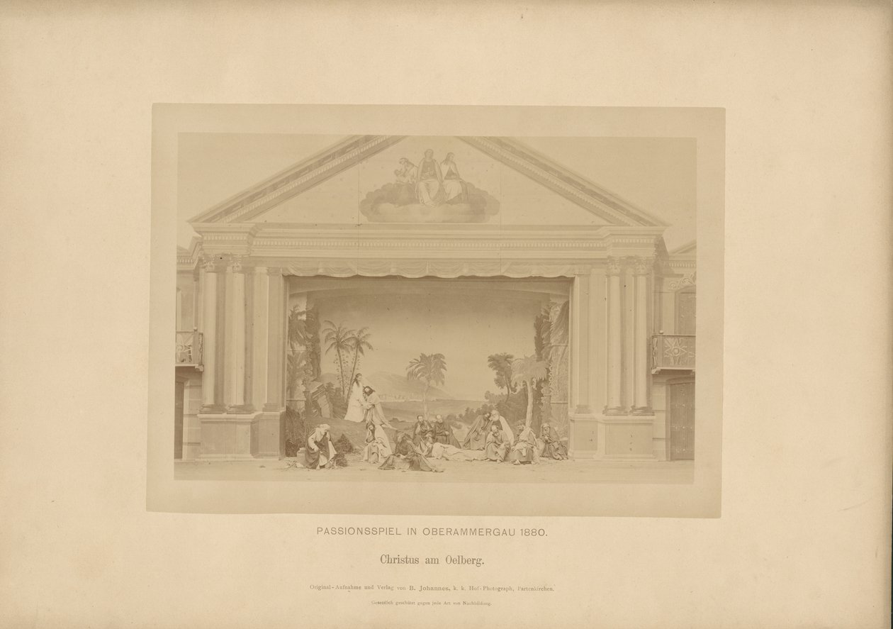 Passion Play of Ober-Ammergau - Christ on the Mount of Olives by Johannes Bernhard
