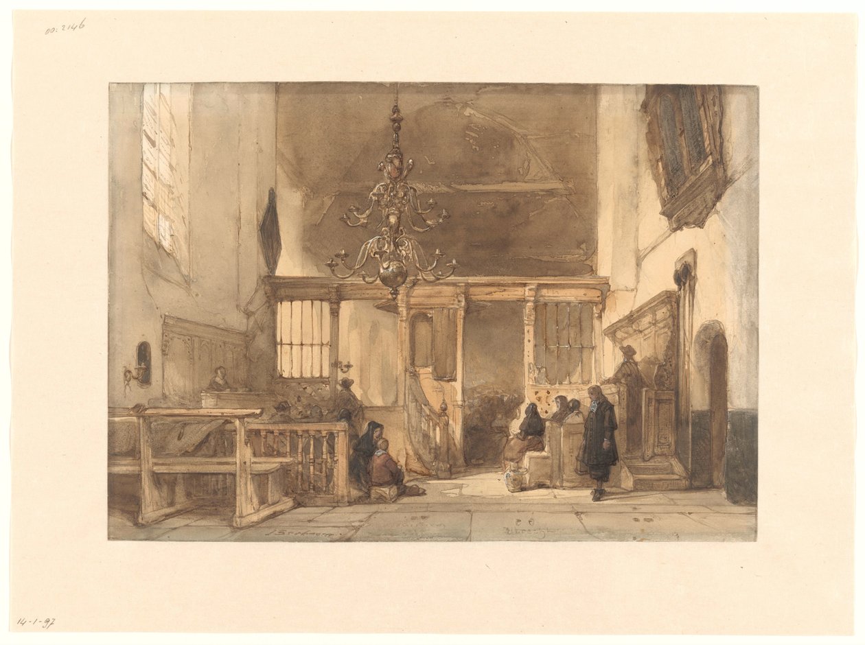 Interior of a Church in Utrecht by Johannes Bosboom