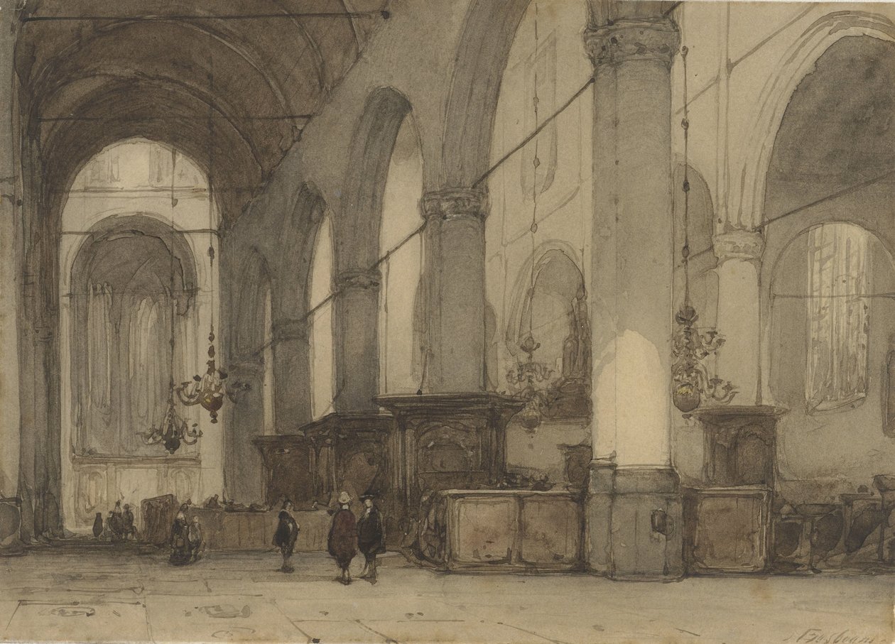 Church Interior by Johannes Bosboom