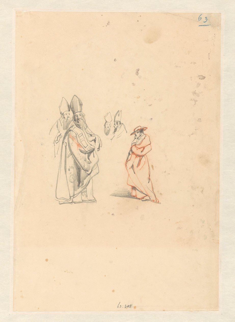 Studies of Bishops and a Cardinal by Johannes Bosboom