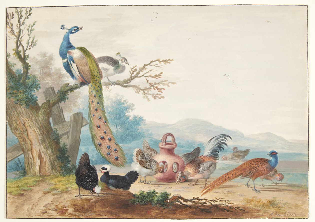 Landscape with Birds by Johannes Bronckhorst