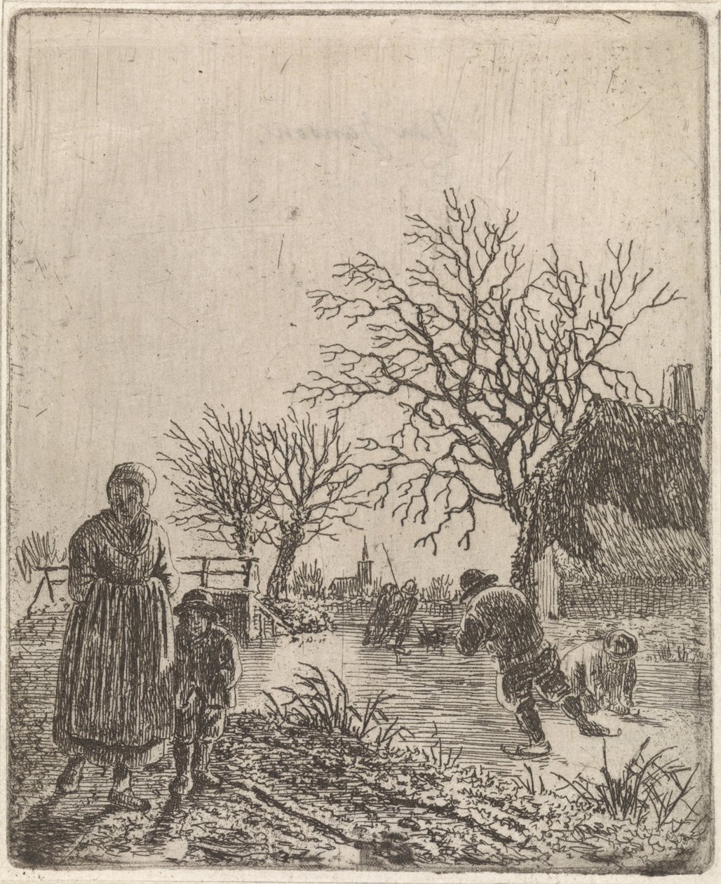 Landscape with Skaters by Johannes Christiaan Janson