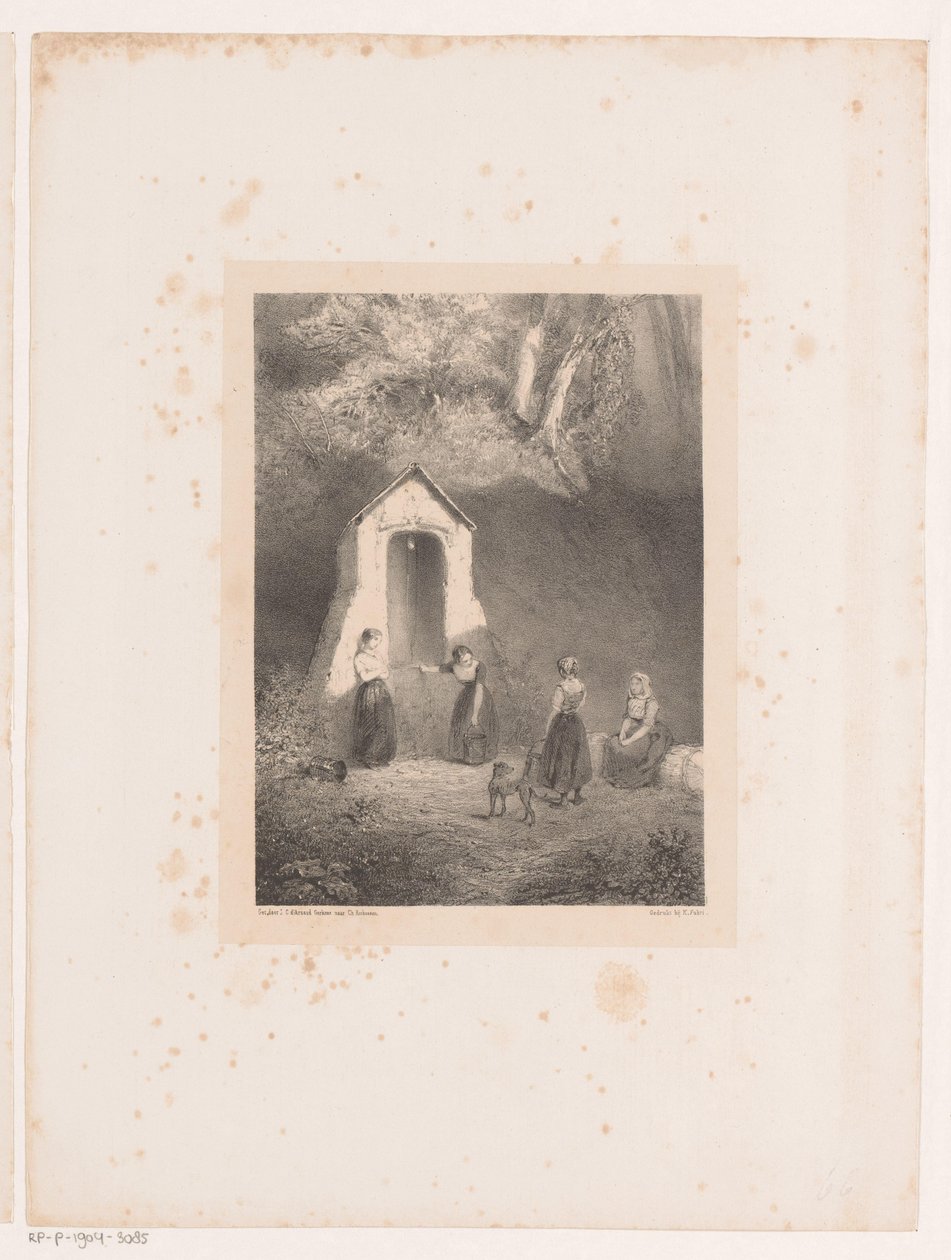 Four Girls by a Well by Johannes Christiaan d