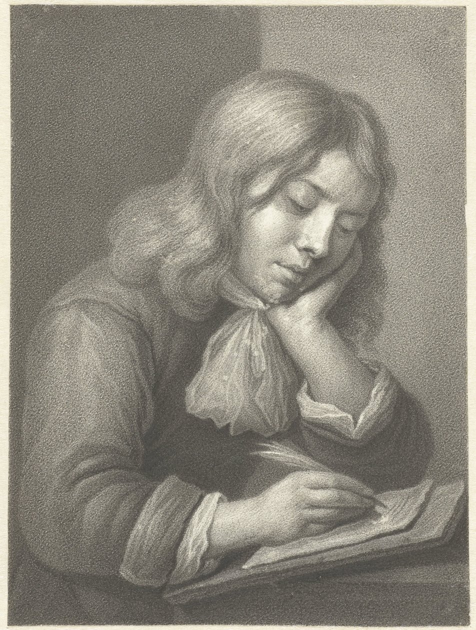 Boy Writing by Johannes Cornelis Mertens