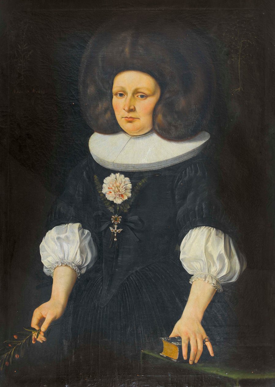 Portrait of a Lady with a Prayer Book by Johannes Dünz
