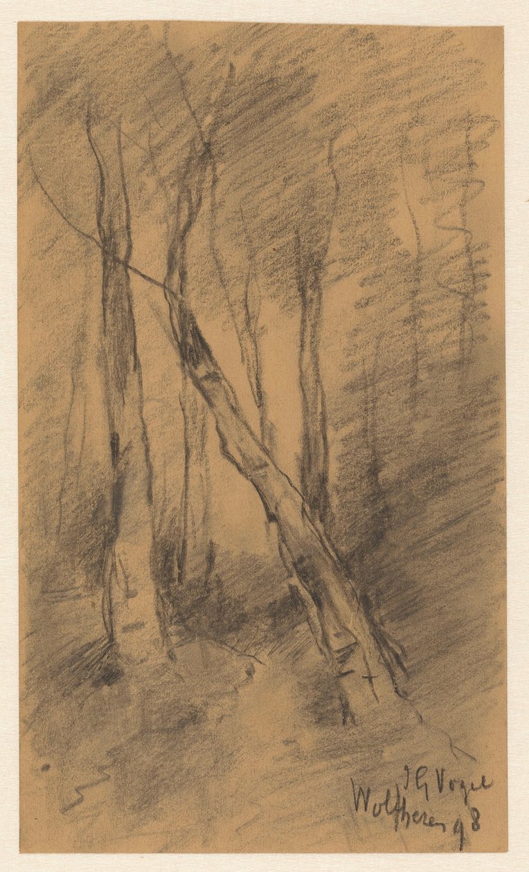 Forest Landscape near Wolfheze by Johannes Gijsbert Vogel