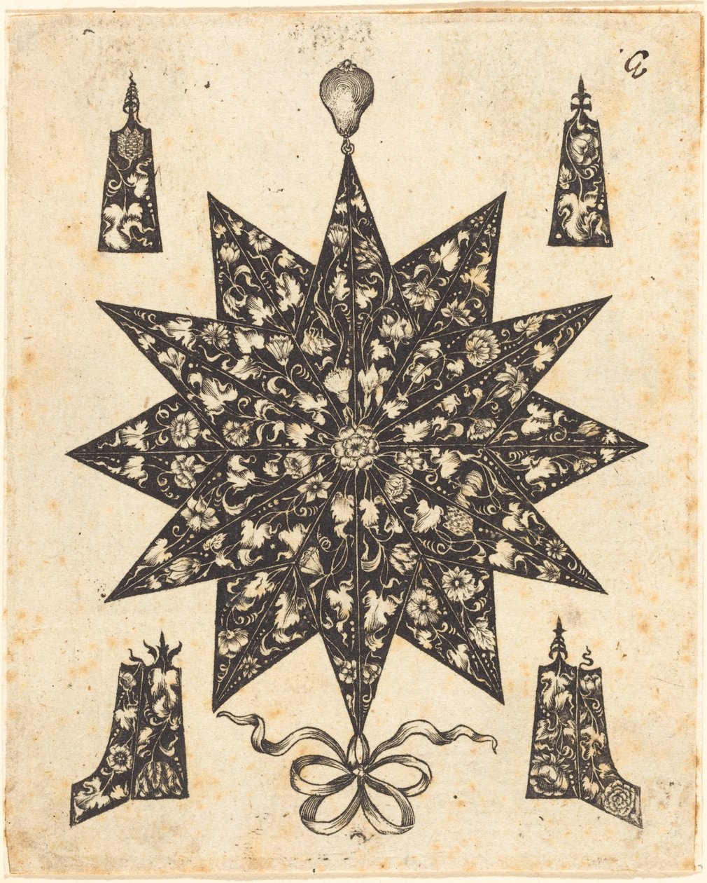 Star Embellished with Flowers by Johannes Hanias