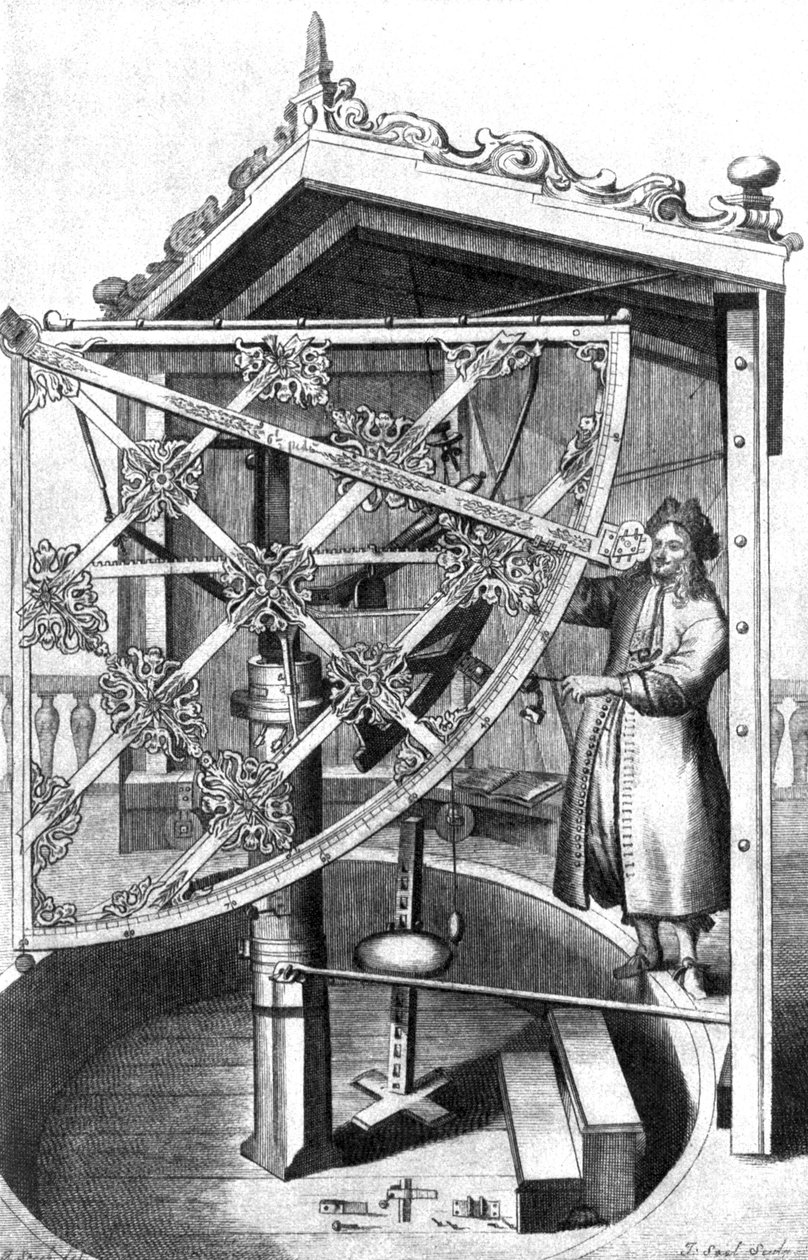 Astronomer in His Observatory by Johannes Hevelius