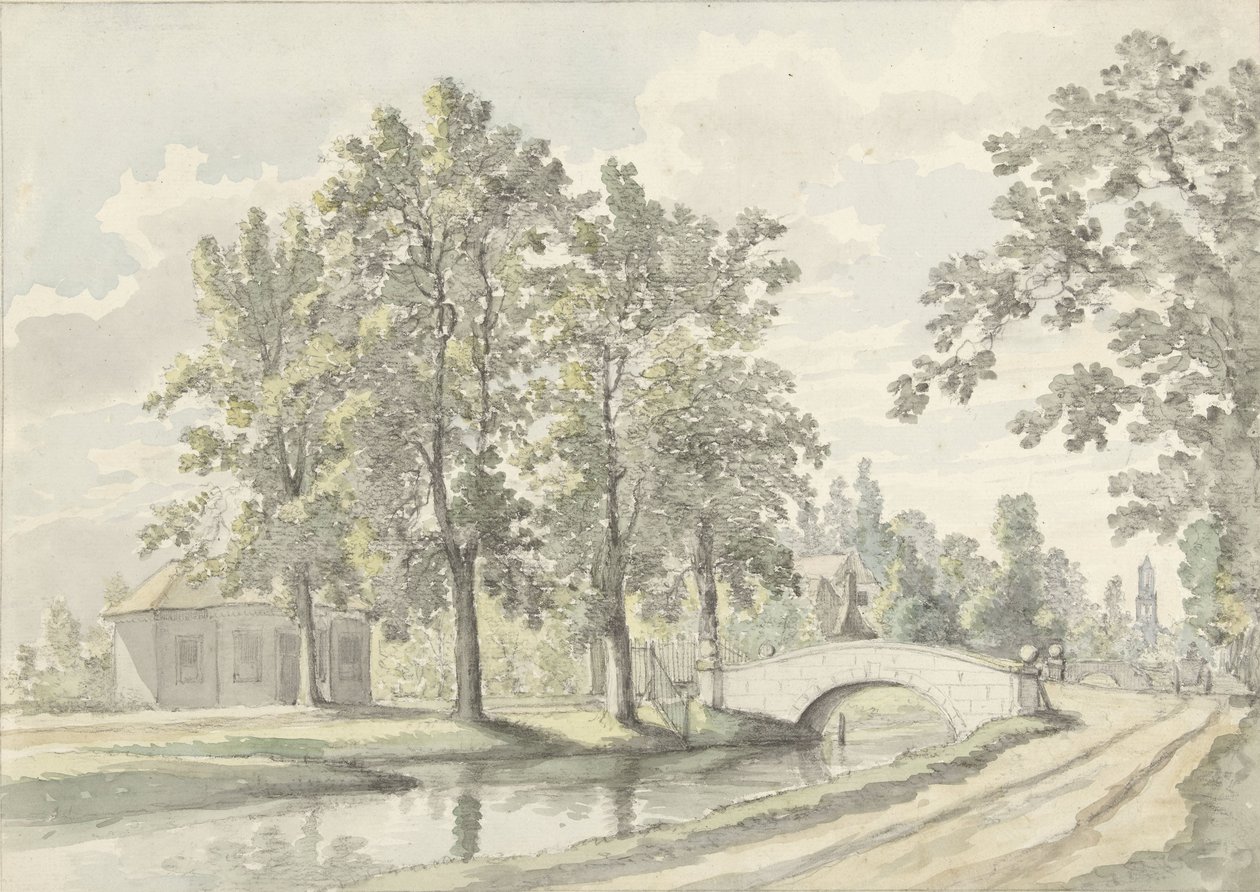 View of the Biltstraat Outside Utrecht by Johannes Jelgerhuis