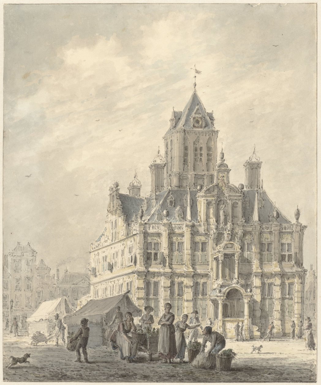 The Town Hall of Delft by Johannes Jelgerhuis