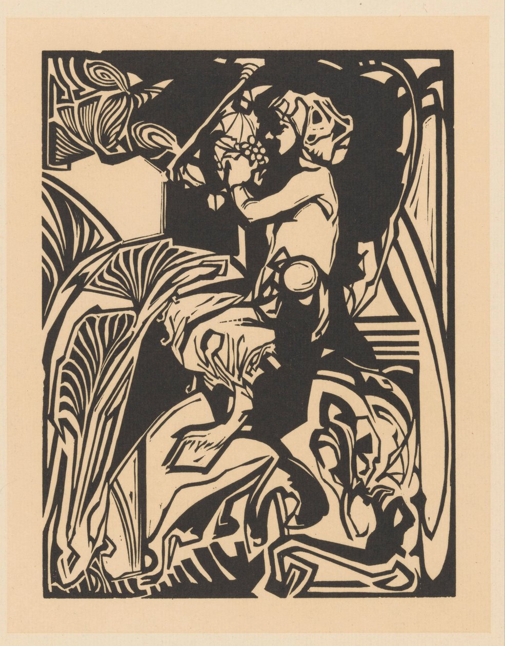 Satyr with Bunch of Grapes by Johannes Josephus Aarts