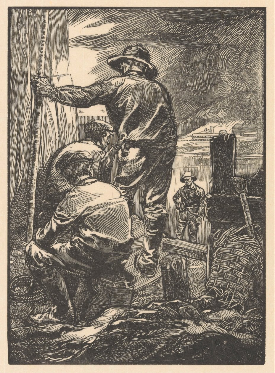 Four Workers by the Water by Johannes Josephus Aarts