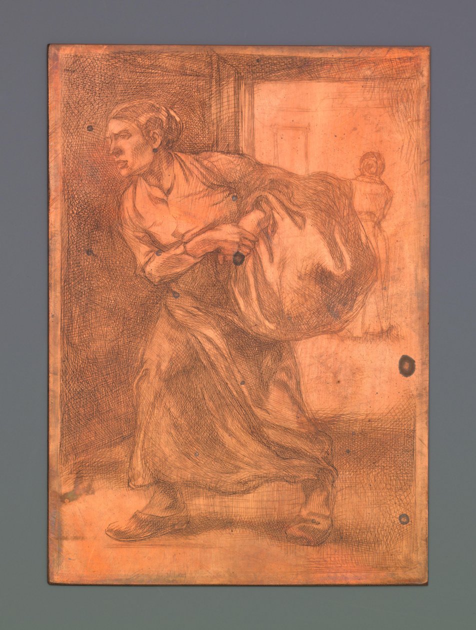 Woman Carrying a Bale by Johannes Josephus Aarts