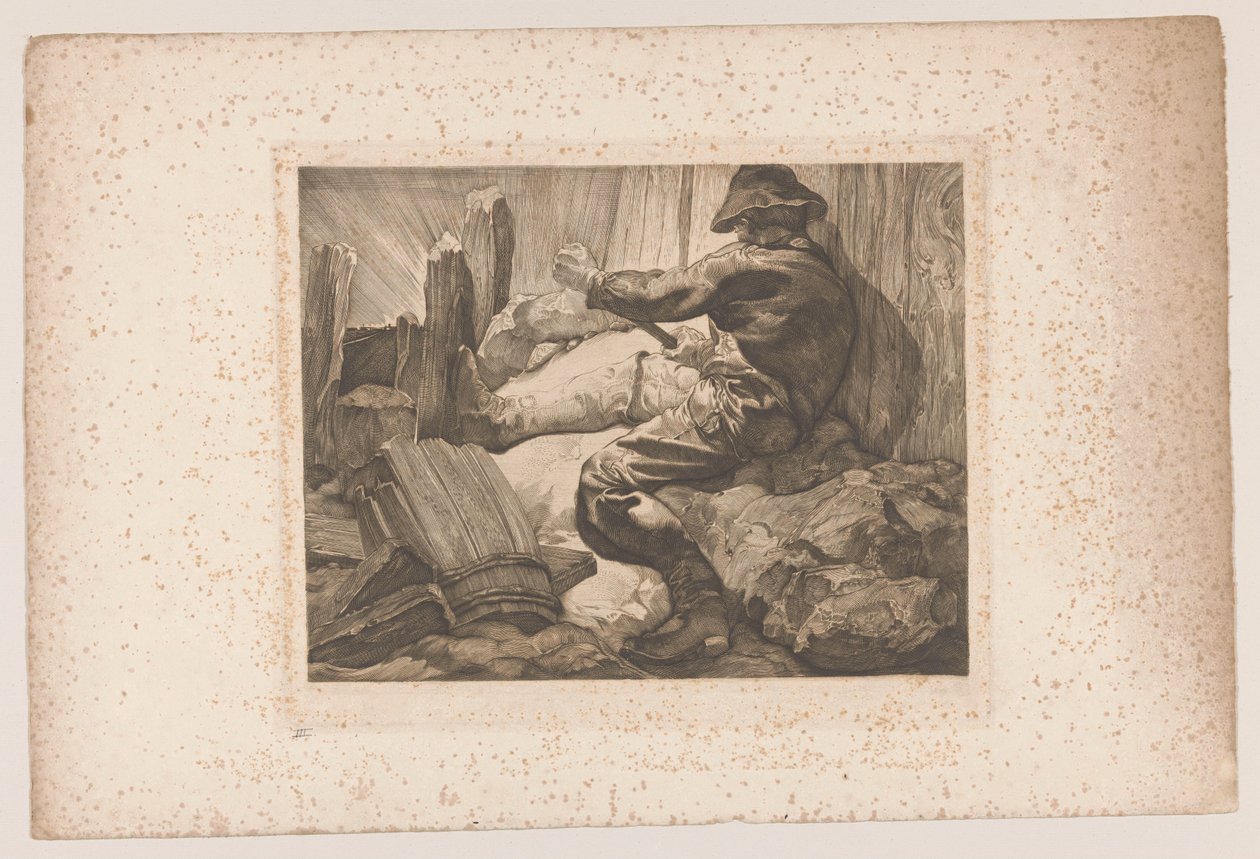 Laborer Prying by Johannes Josephus Aarts