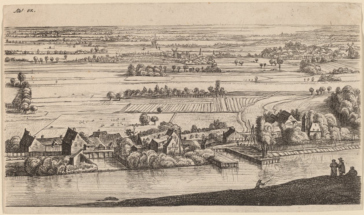 Village beside a Canal by Johannes Ruisscher