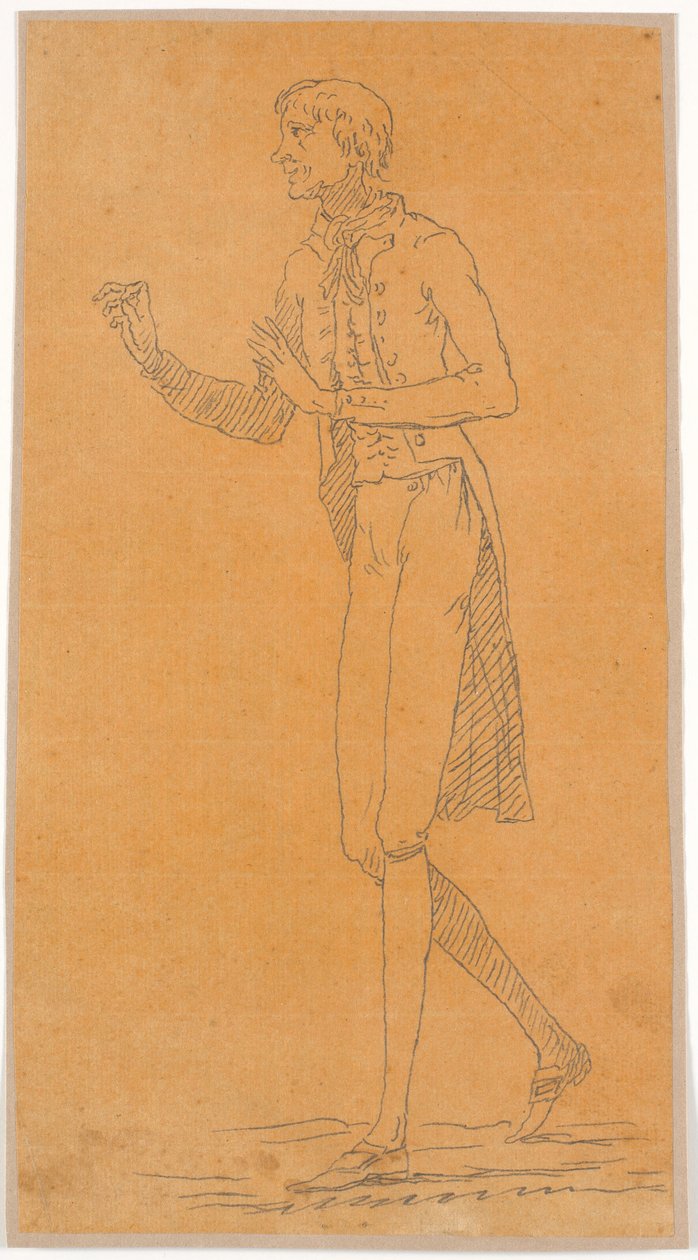 Portrait of Abildgaard? Chalk by Johannes Wiedewelt