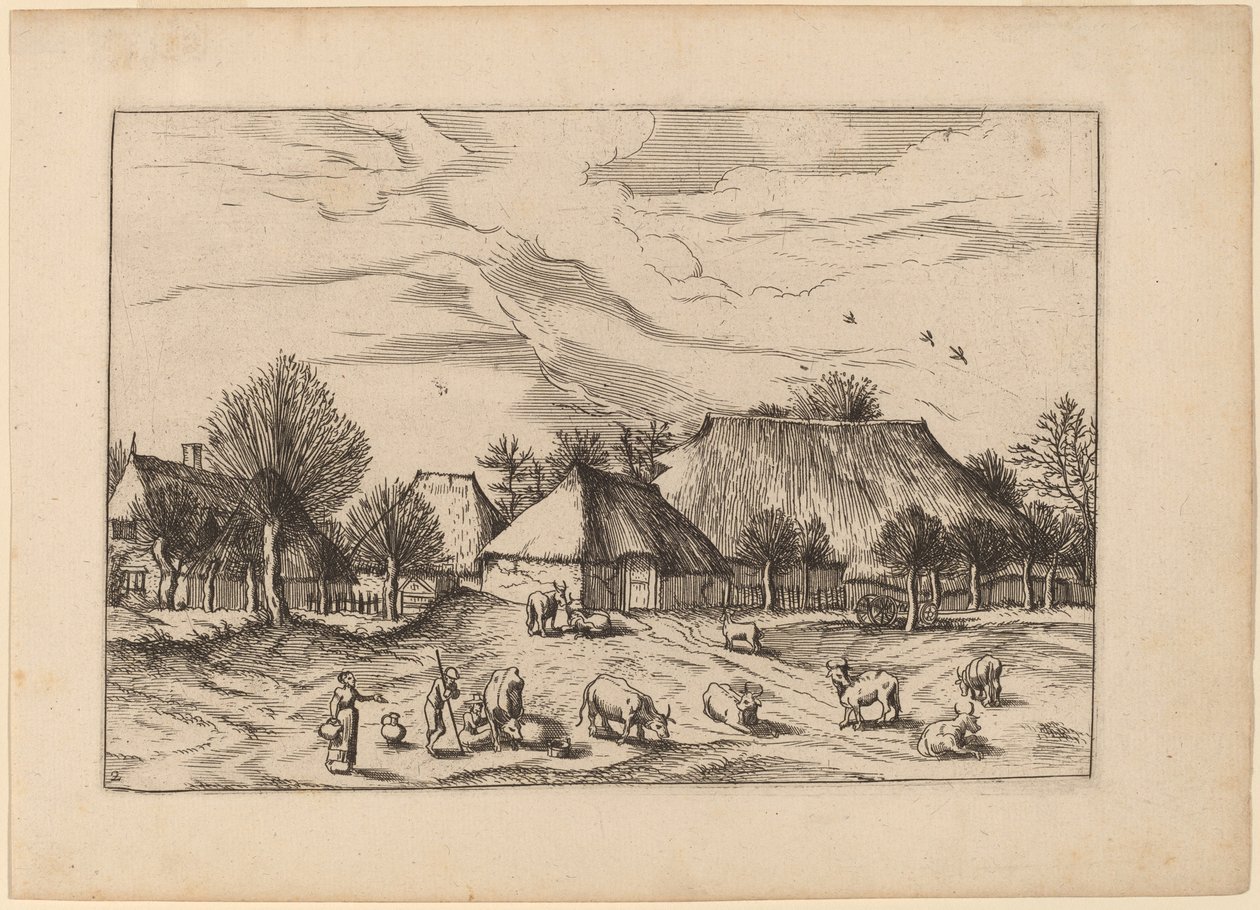 Farms by Johannes and Lucas van Doetechum after Master of the Small Landscapes