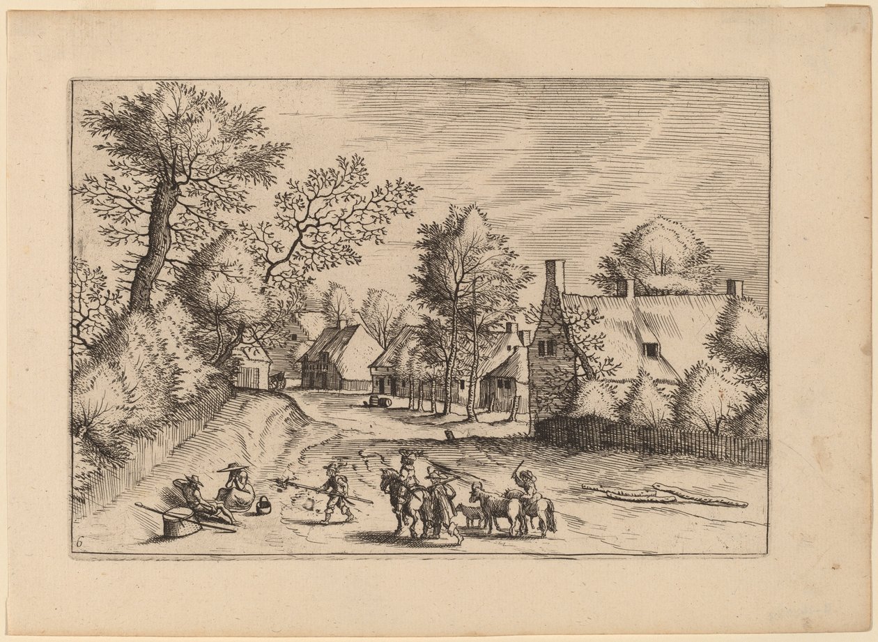 Village Road by Johannes van Doetechum, the Elder and Lucas