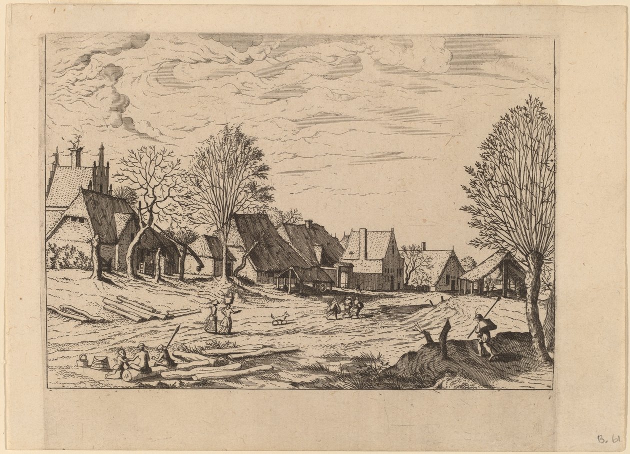 Village Street by Johannes van Doetechum, the Elder and Lucas