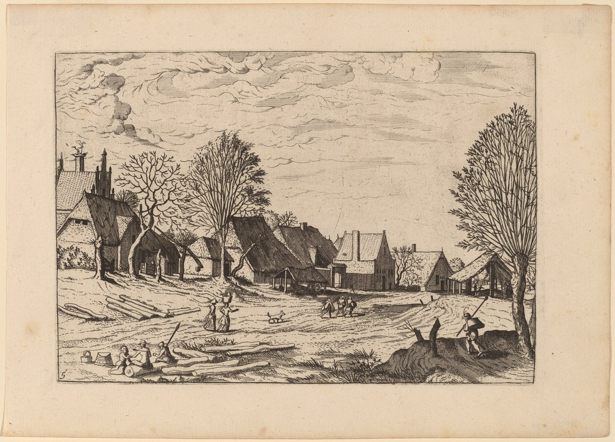 Village Street by Johannes van Doetechum, the Elder and Lucas