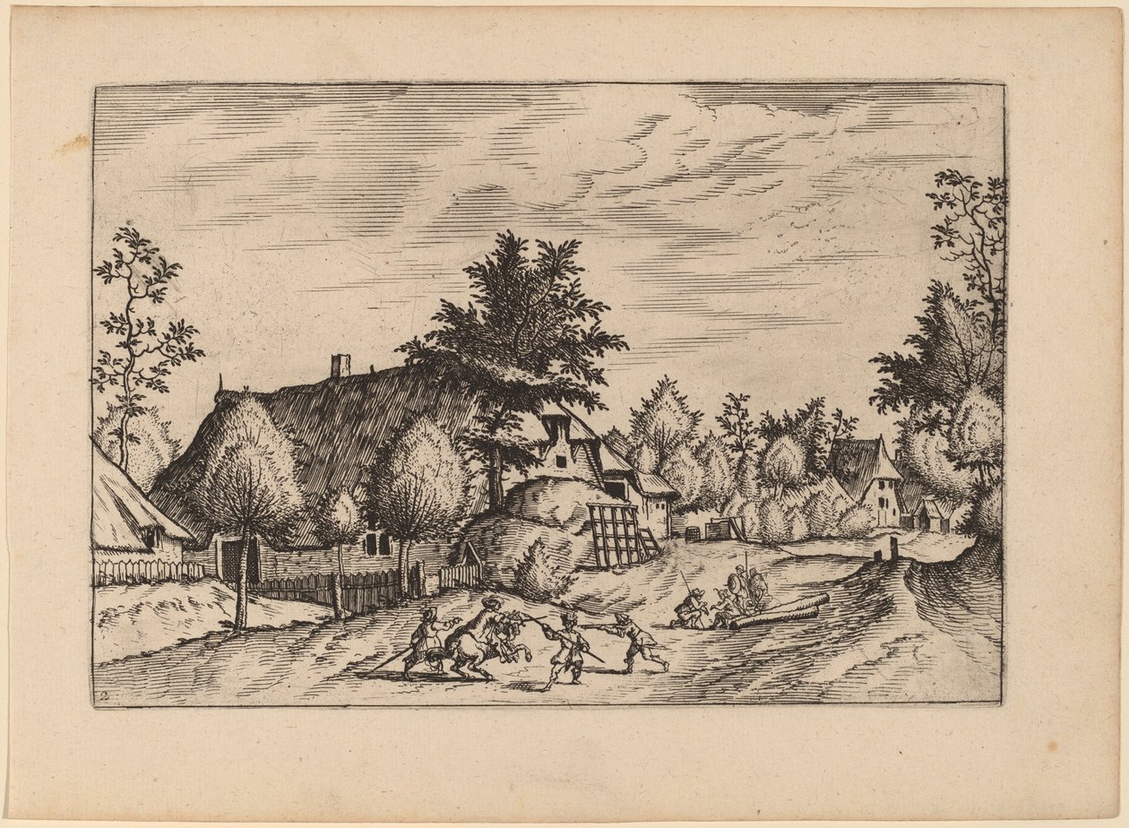 Village Street by Johannes van Doetechum, the Elder and Lucas