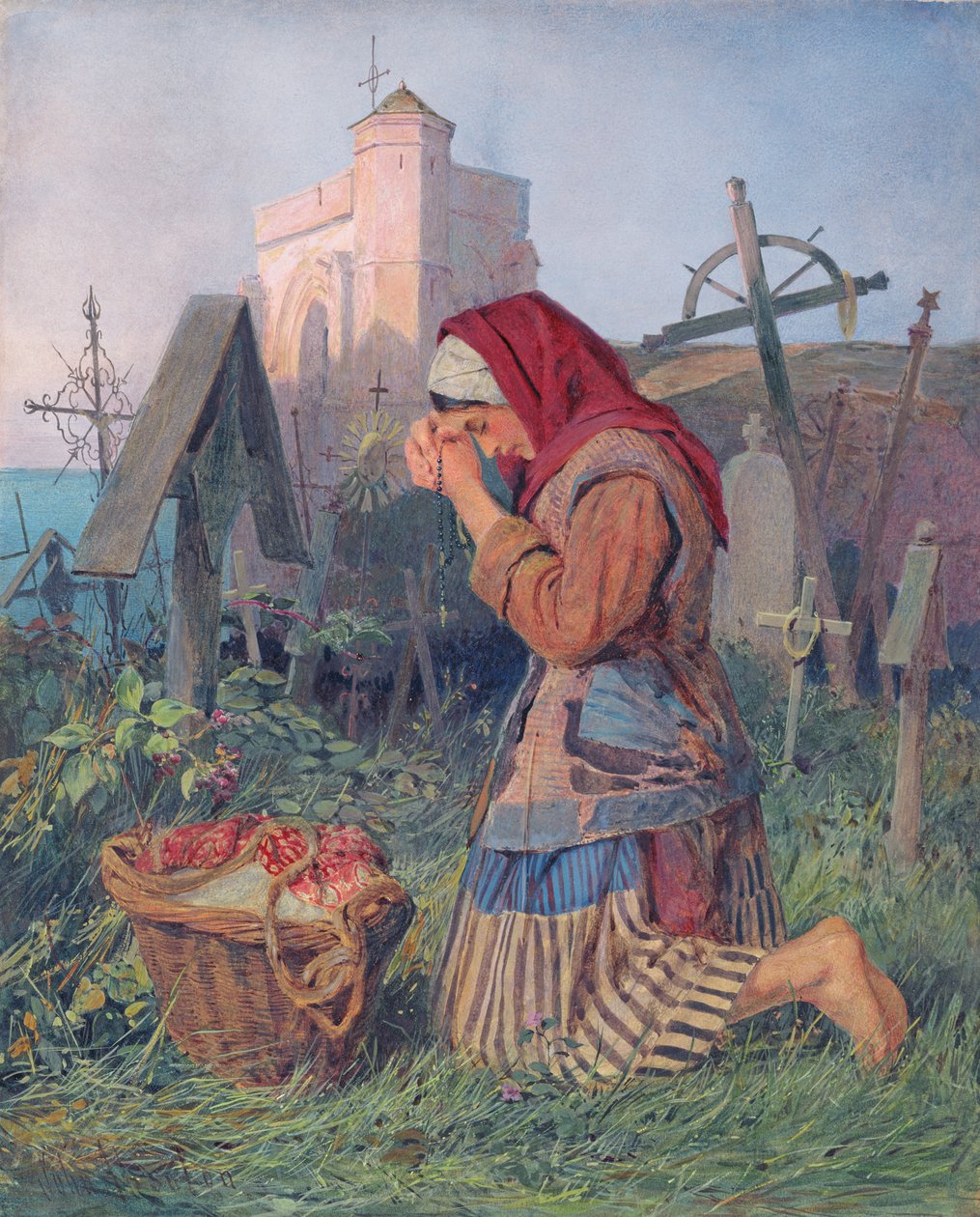 Knelt in Prayer by John Absolon