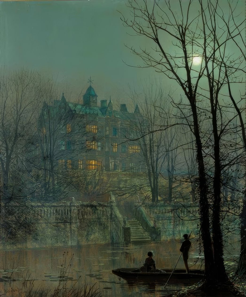 Knostrop Old Hall, Leeds by John Atkinson Grimshaw