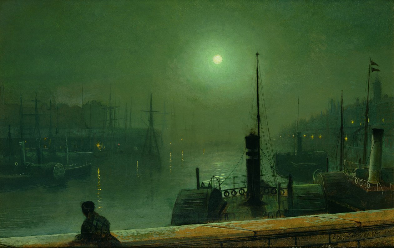 On the Clyde, Glasgow, 1879 by John Atkinson Grimshaw