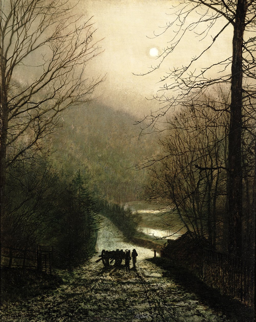 The Timber Waggon by John Atkinson Grimshaw