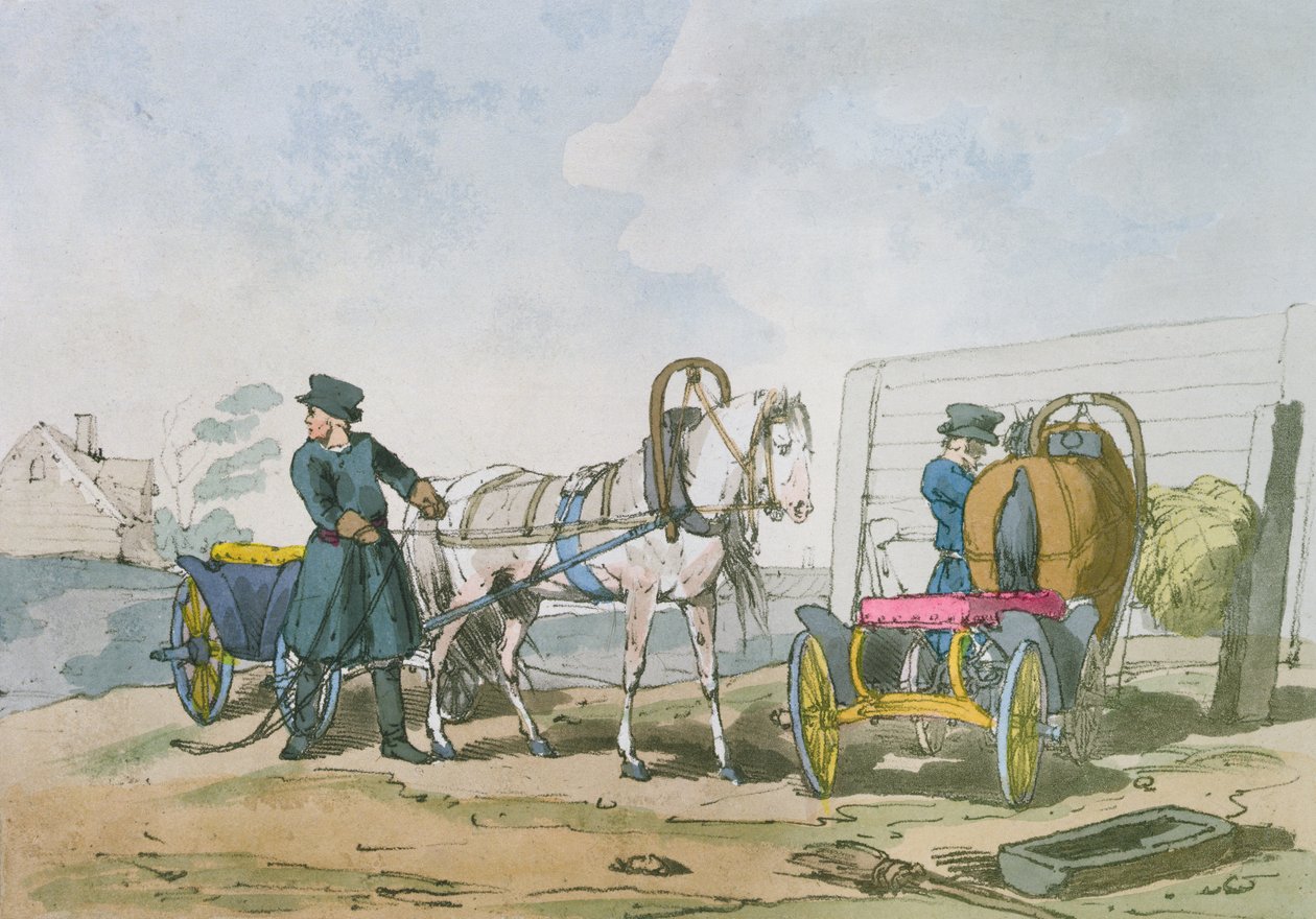 Droshka, 1803 by John Augustus Atkinson