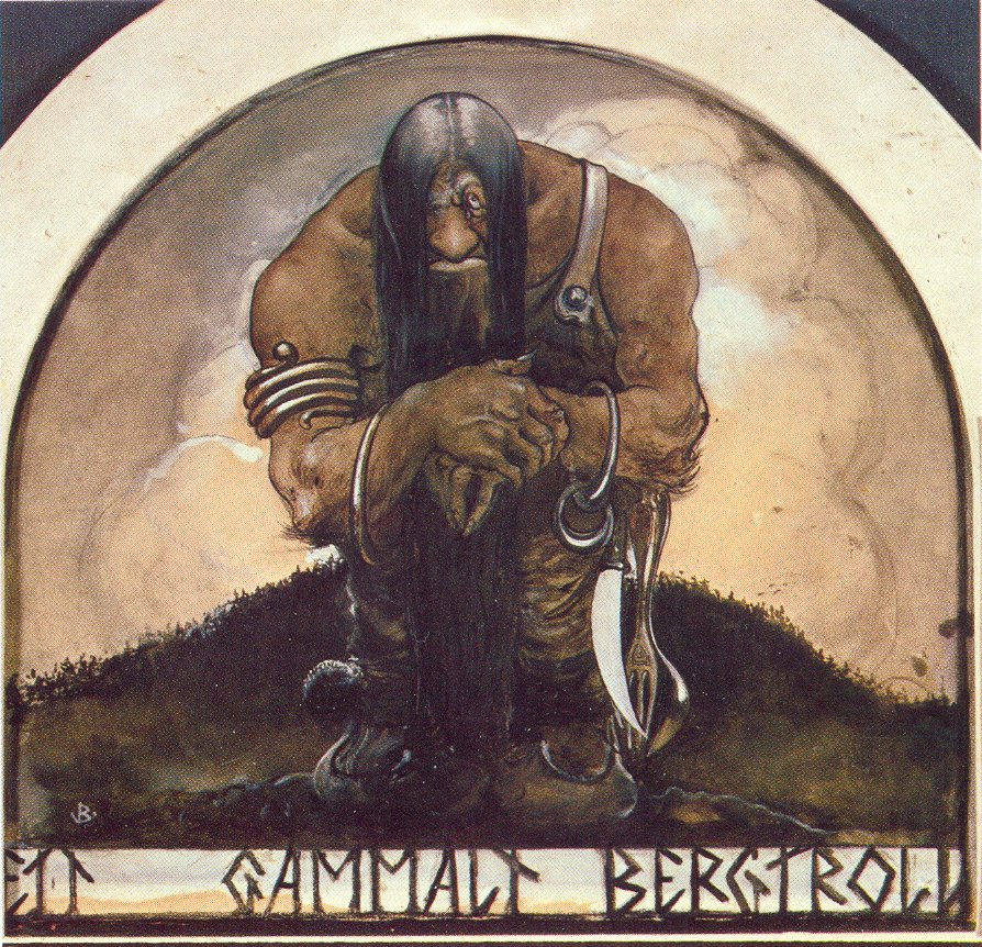 An Old Mountain Troll by John Bauer