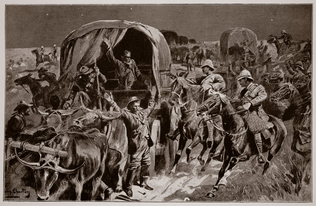 Night Attack on a Boer Convoy by Mounted Infantry under Colonel Williams, after a Drawing by a British Officer by John Charlton