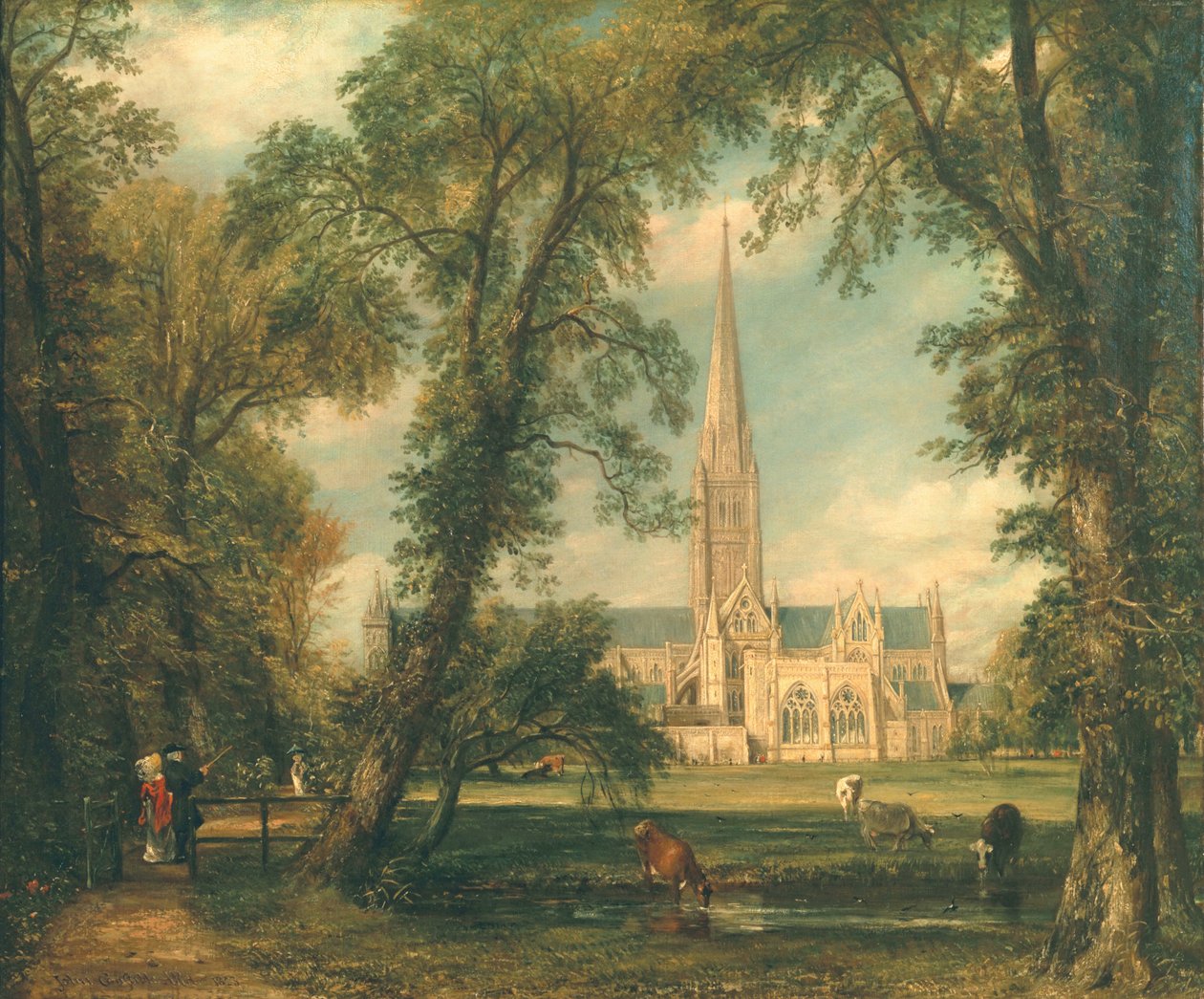 Salisbury Cathedral from the Bishop