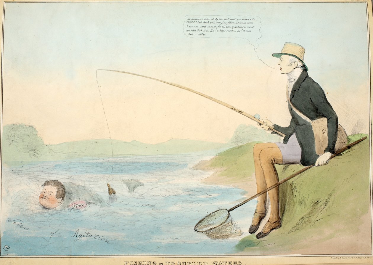 Fishing in Troubled Water, Published 1832 by John Doyle