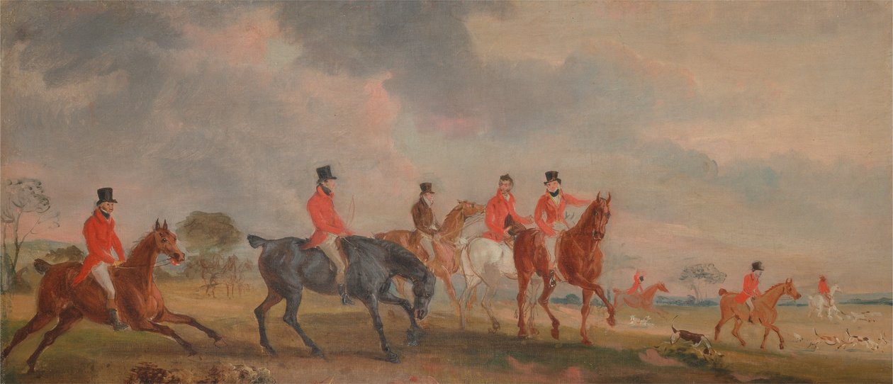 The Quorn Hunt - A Sketch of the Artist and His Friends Moving Off by John E. Ferneley