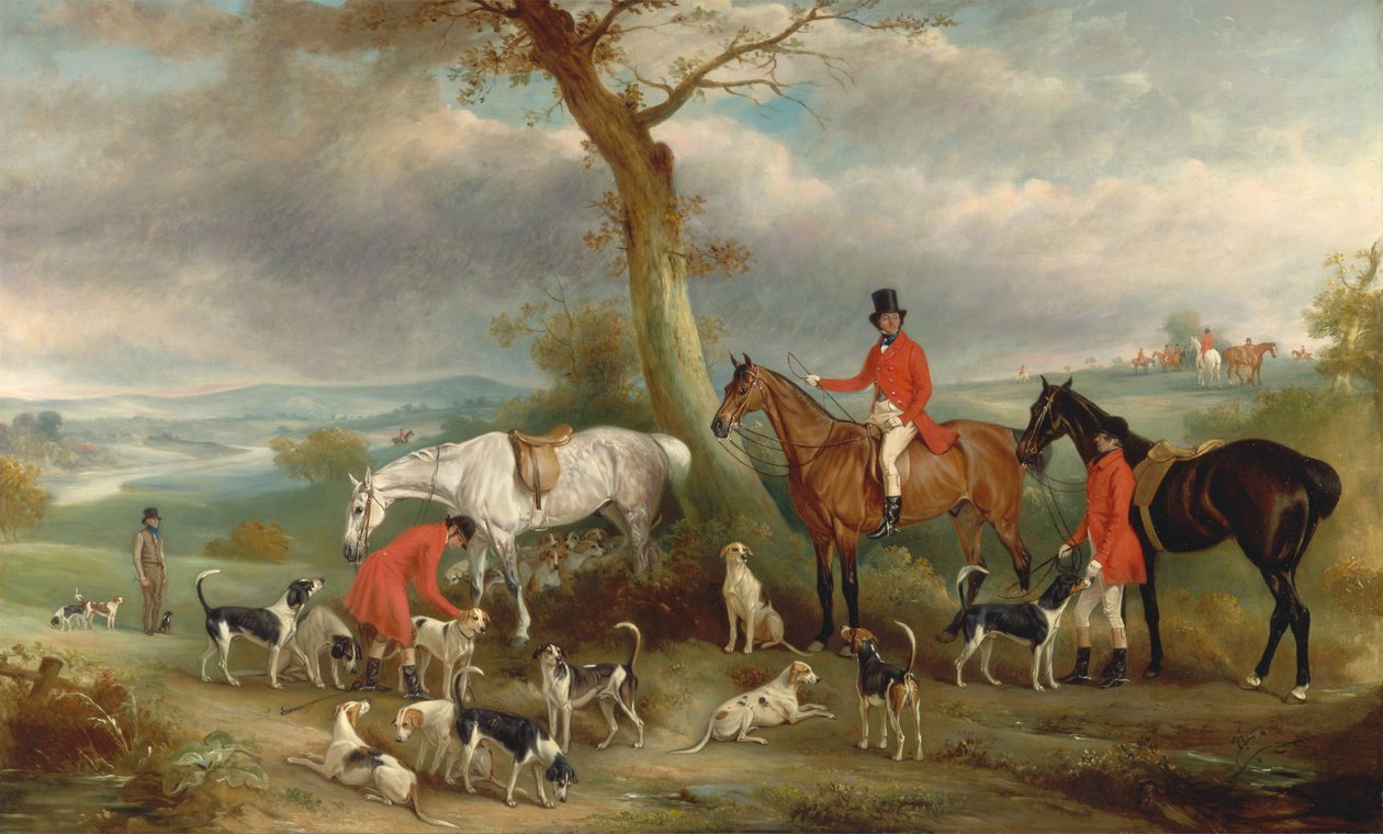 Thomas Wilkinson, M.F.H., with the Hurworth Foxhounds by John E. Ferneley